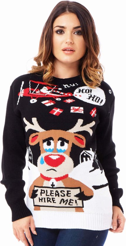 Foute Kersttrui Dames & Heren - Christmas Sweater "Geef Rudolf een Tweede Kans" - Kerst trui Mannen & Vrouwen Maat XXXL
