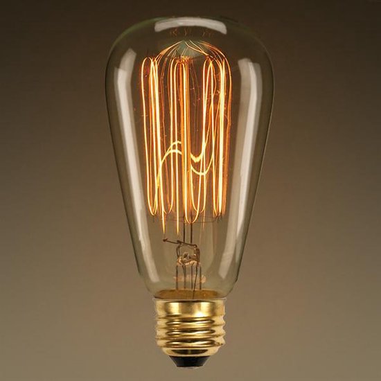 microscoop alarm documentaire Vintage Edison Licht Bulb Dimbaar | Retro Filament Lamp | 40 Watt E27  Lichtbron |... | bol.com