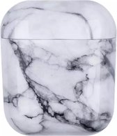 AirPods Marmer Case Cover - Beschermhoes - Marble wit - Geschikt voor Apple AirPods 1/2