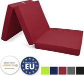 Beautissu Comfort – Logeermatras Opvouwbaar Matras 195x60cm Rood – Gemiddeld