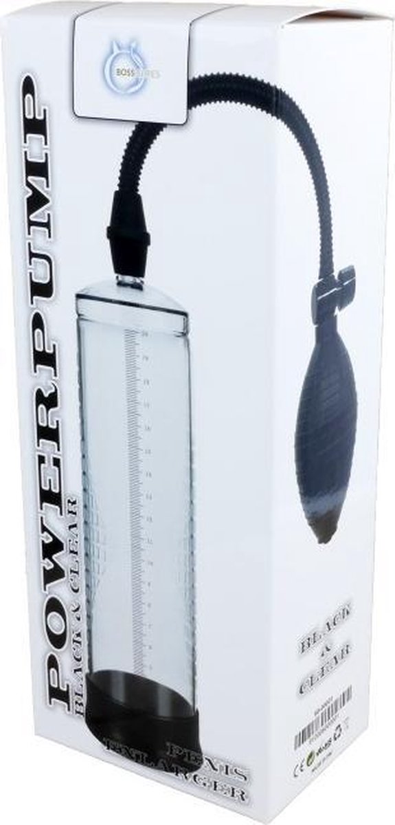 Goedkoopste Bossoftoys - Power Pump Clear - Penis Pomp - Penis vergroter - Transparant - 22 CM - stoere Cadeaubox