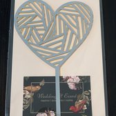 Mozaïek hart taart topper - Heart Mosaic Cake Topper