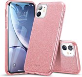 ESR Makeup TPU + PC glitter Case Glitter case voor iPhone 11 ( 6.1 ) coral