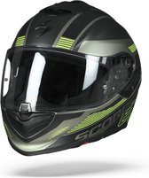 Scorpion EXO-1400 Air Free Mat Titanium Zwart Neon Geel Integraalhelm - Motorhelm - Maat XXL