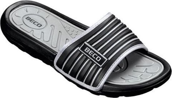 Beco Badslippers Zwart/grijs Heren Maat 42 bol - Main Image
