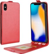 Verticale Flip cover voor iPhone Xs Max 6.5-inch - Rood