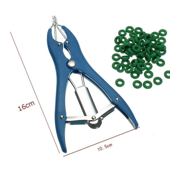 Farm Castrator Schapen Castratie / Banding / Staart Docking / Applicator / 100 Ringen ...