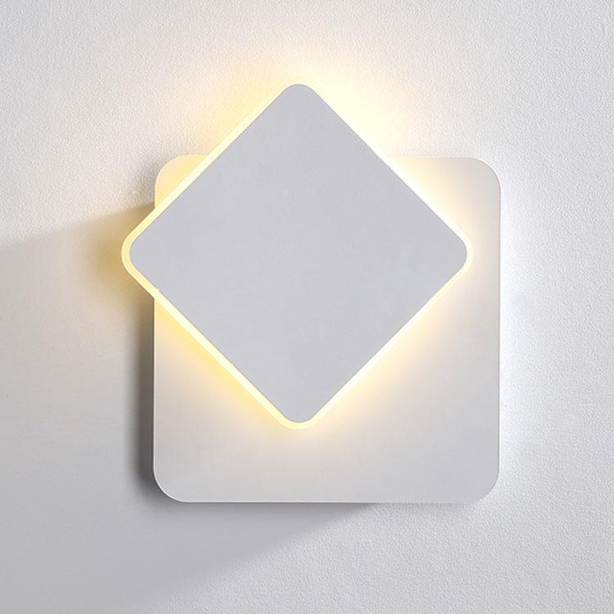 | Wandlamp LED Design Wit Vierkant Aluminium | Wandlamp LED Design Wit Vierkant Aluminium