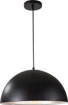 Hanglamp Zwart met Zilveren Binnenkant 50 cm - Scaldare Lucano