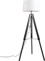 QAZQA tripod - Industriele Verstelbare Vloerlamp | Staande Lamp - 1 lichts - H 1515 mm - Wit - Industrieel - Woonkamer | Slaapkamer | Keuken