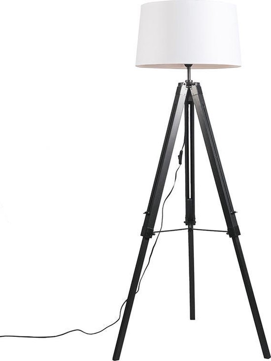 QAZQA tripod - Industriele Verstelbare Vloerlamp | Staande Lamp - 1 lichts  - H 1515 mm... | bol