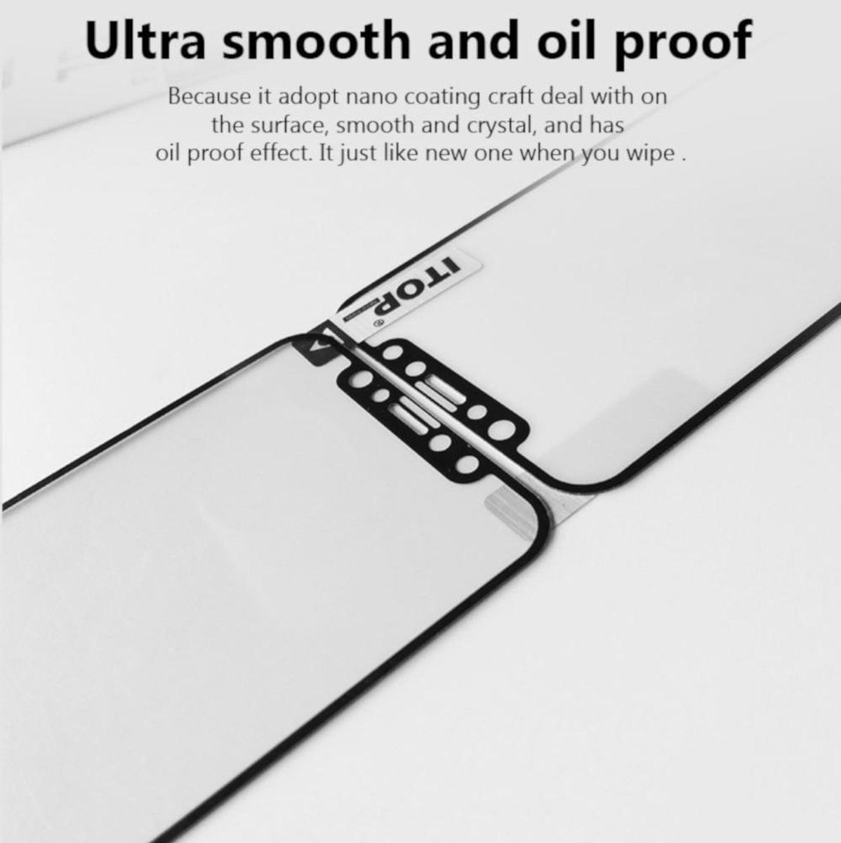 Screenprotector 7D Nano Flex Glass voor Apple iPhone X/XS/11 Pro - Zwart (2 Stuks)
