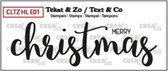 Crealies Tekst & Zo Handlettering merry christmas solid - 1 stuk