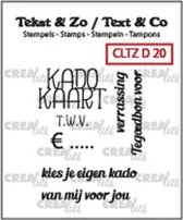 Crealies Text & Zo tekst stempel Nederlands Kadokaart