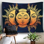 Zonnen Wandkleed - Colorful Sun Wandkleed - Mandala Wandkeed - Mandala Tafeldecoratie - 130x150CM