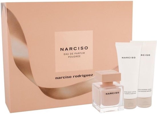 Gezicht omhoog bruid Razernij Narciso Rodriguez Narciso Poudrée Giftset - 50 ml eau de parfum spray + 75  ml... | bol.com