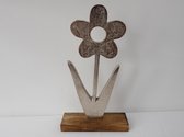 Aluminium Narcissus bloem op voet - Tafel decoratie- Sidetable decoratie