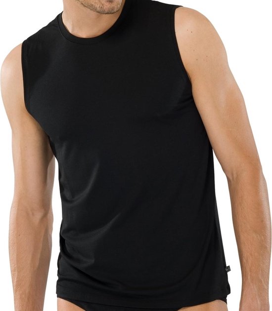 Schiesser 95/5 Heren Onderhemd - Zwart - Maat XL