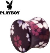 Playboy Bloem Roze Plug (per paar) - 10 mm ©LMPiercings