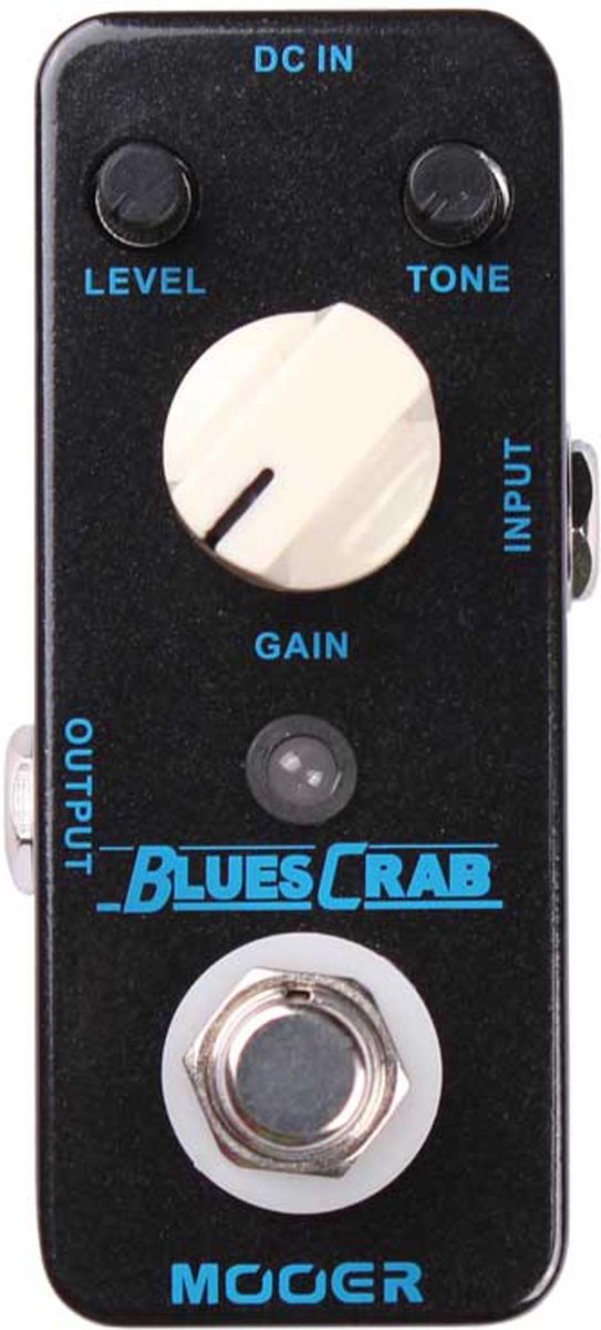 Mooer Audio blauws Crab Overdrive - Distortion voor gitaren