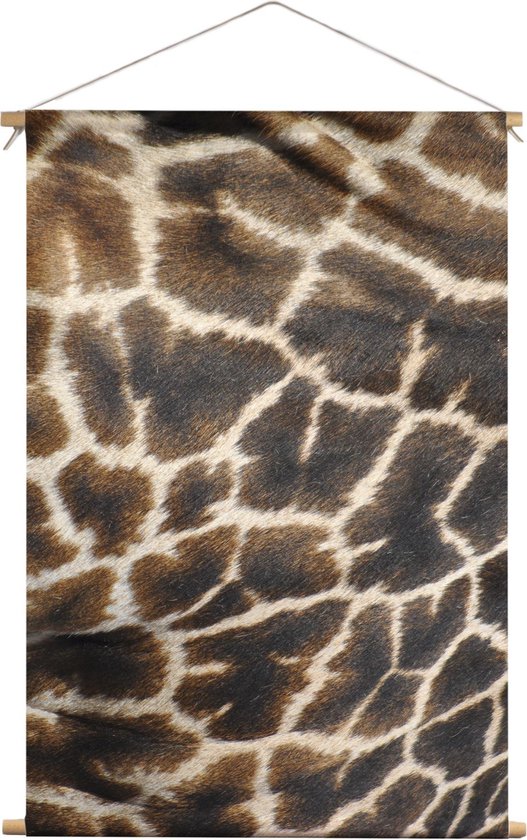 Giraffe print | Dieren | Textieldoek | Textielposter | Wanddecoratie | 30CM x 45CM” | Schilderij