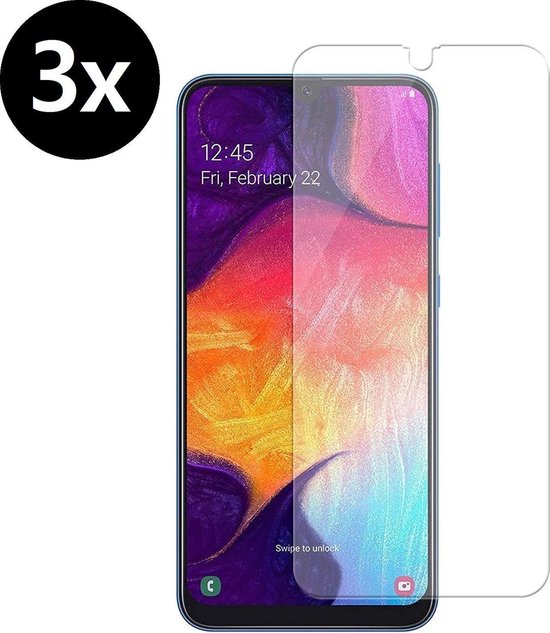 Screenprotector Geschikt voor Samsung A40 Screenprotector Glas Gehard Tempered Glass - Screenprotector Geschikt voor Samsung Galaxy A40 Screen Protector Screen Cover - 3 PACK