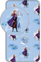 Disney Frozen 2 Hoeslaken - 90 x 200 - Eenpersoons - Blauw