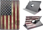 HB Hoes Geschikt voor Apple iPad 10.2 (2019) met Print - Draaibare Tablet Book Cover - Amerikaanse Vlag