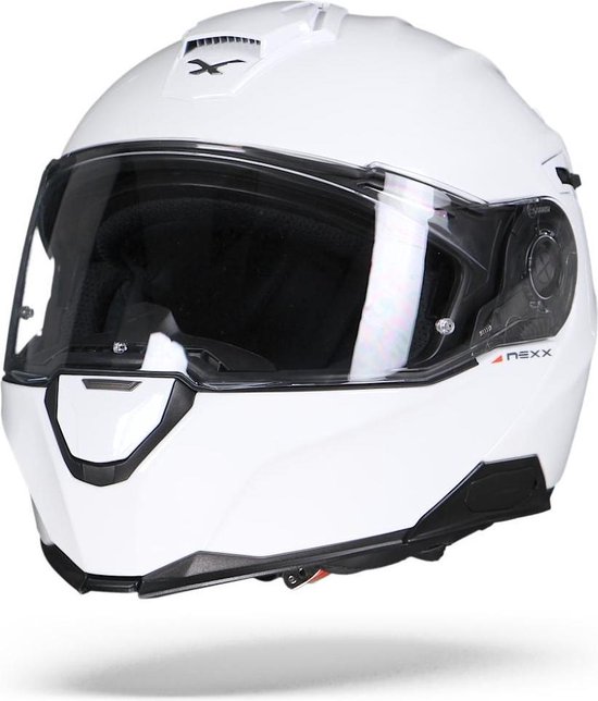 Nexx X.Vilitur Plain Wit Systeemhelm - Motorhelm - Maat XXL