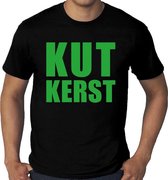 Grote maten fout Kerst t-shirt - KUT Kerst - zwart voor heren -  plus size kerstkleding / kerst outfit 4XL