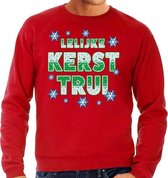 Foute Kersttrui / sweater - Lelijke Kerst trui- rood voor heren - kerstkleding / kerst outfit XL (54)