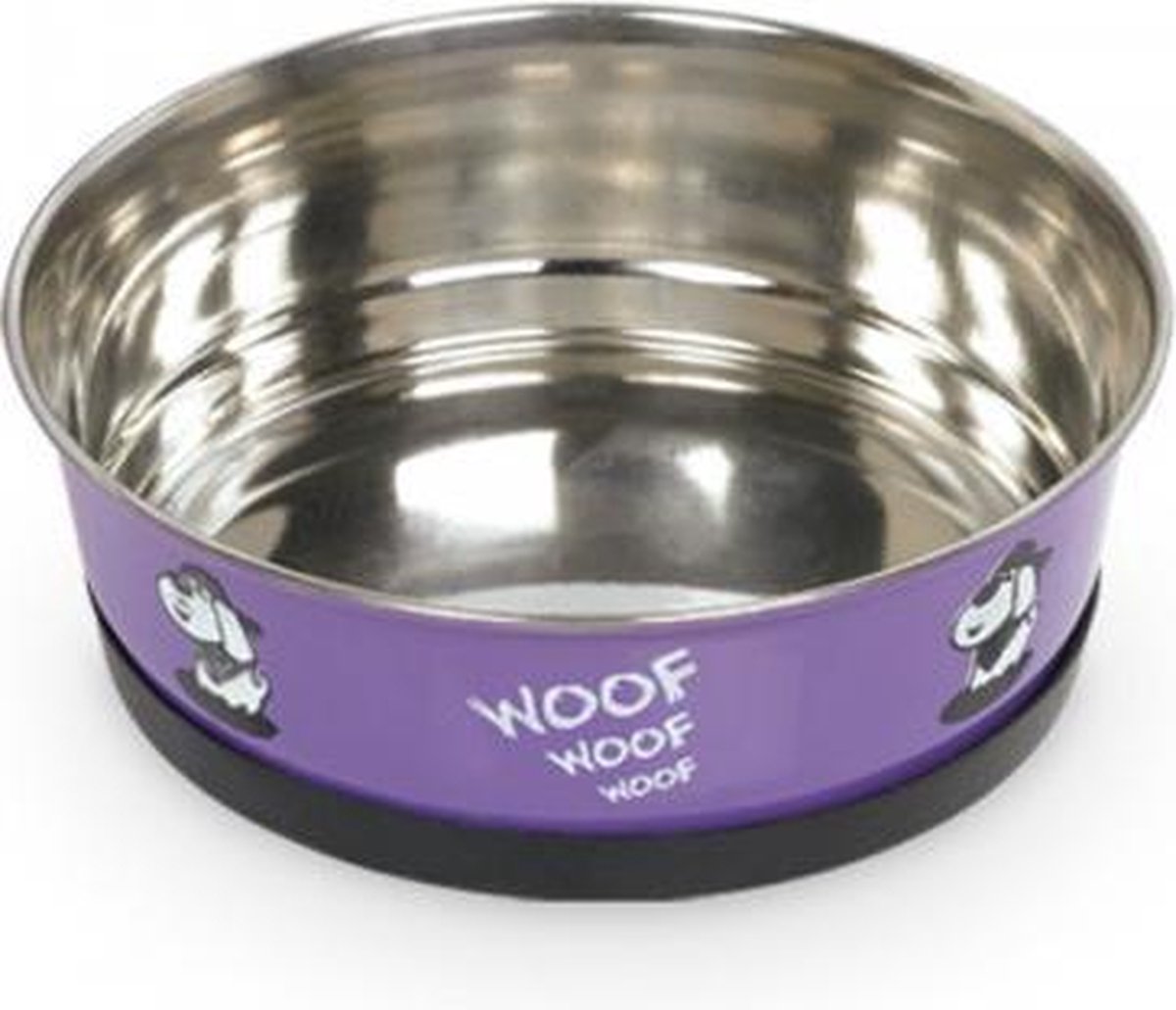 Nobby eetbak heavy bowl met antislip 13 cm - paars