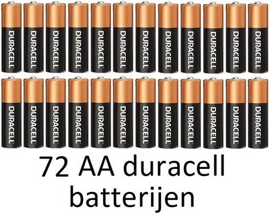 72 piles alcalines AA Duracell | bol