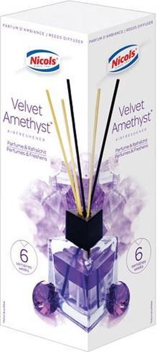 Nicols Luchtverfrisser met geurstokjes - Velvet Amethyst - 75ml