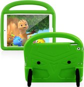 iPad 2020 hoes Kinderen - Kids proof back cover - Draagbare tablet kinderhoes met handvat – Groen