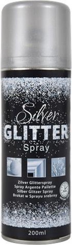 Glitterspray | Spuitverf Met Glitter en Diamant Effecten | Zilver |Voor  Binnen en... | bol.com