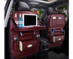 Luxe Auto Organizer met Tablet Houder Autostoel Organiser Ipadhouder voor Kinderen – Claret