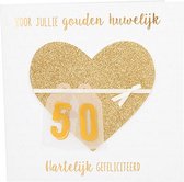 Depesche - Glamour wenskaart met de tekst "Voor jullie gouden huwelijk - 50 ..." - mot. 040