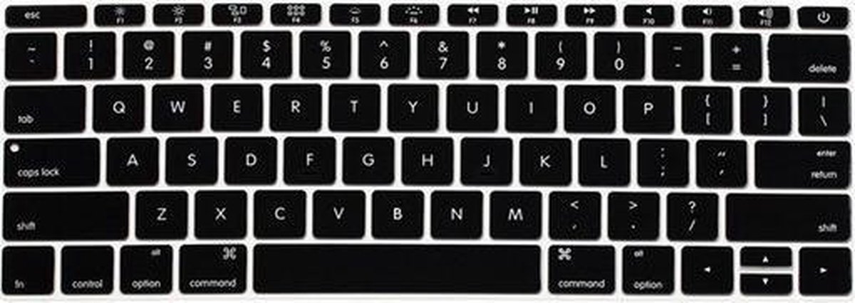 Siliconen Toetsenbord bescherming voor Macbook Pro zonder Touch Bar US-versie Zwart