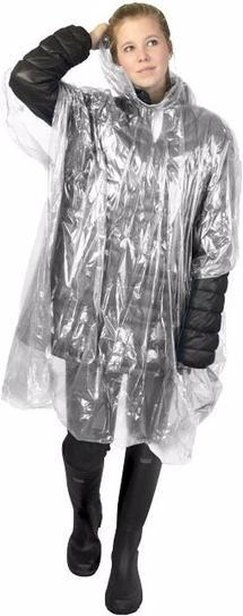 Wegwerp regenponcho transparant - wegwerpponcho