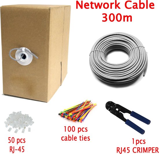Multi-Kabel cat5ftp300Mi - Cat 5 UTP-kabel - RJ45 - 300 m - grijs | bol.com