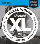 D'Addario E-Git. EXL148 12-60 Drop C nikkel omwonden snaren - Elektrische gitaarsnaren