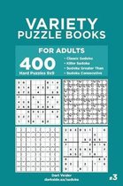 Variety Puzzle Books for Adults - 400 Hard Puzzles 9x9