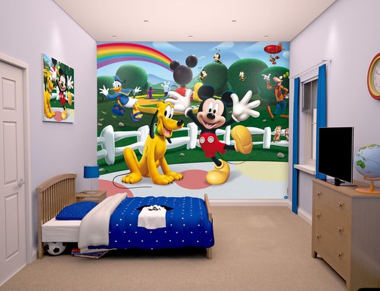 Kneden Naar behoren relais disney/mickey mouse Behang Mickey Mouse Walltastic: 245x305 cm | bol.com