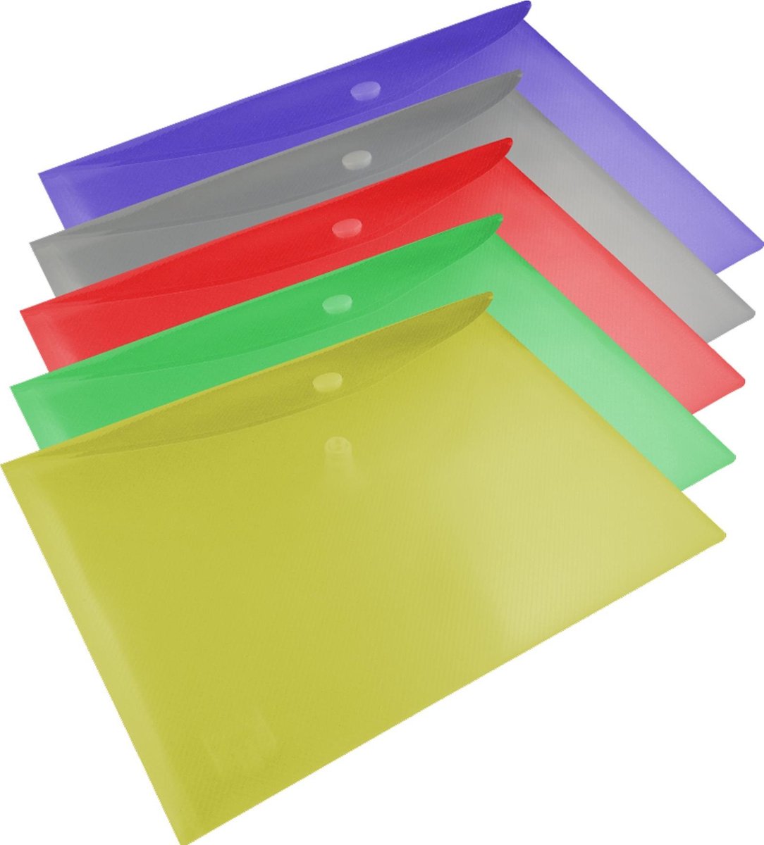 EXXO-HFP #92426 - A5 Documentenmap - Landschap model - Drukknop sluiting - Blauw - 10 stuks (1 pak @ 10 stuks)