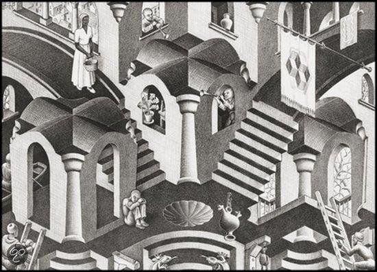 Golf Post impressionisme duizelig Jumbo Puzzel - Escher Concave & Convex | bol.com