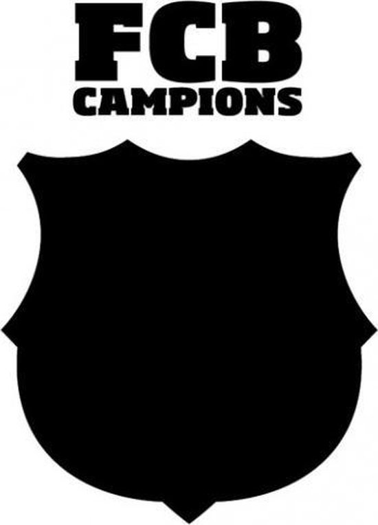 Muursticker FC Barcelona - Krijtbord - Logo - 50 x 70 cm