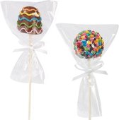 Wilton Cakepops Transparante Zakjes met Lintjes - pk/12