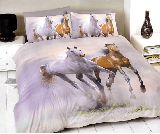 Paarden dekbedovertrek - lits jumeaux dekbed Paard | bol.com