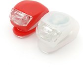 Siliconen LED Fietslamp Verlichting – 3x Rood 3x Wit – voorlicht en achterlicht – fietsverlichting – Set van 6 lampjes